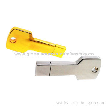 Key-shaped USB drive, made of stainless metal, Plug-and-play function